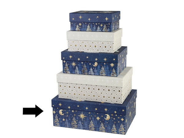 Geschenkschachtel Artebene Winterwald, Grösse 5: 32x22,5x12cm