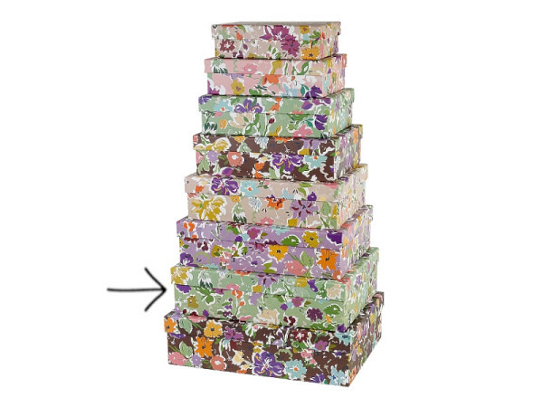 Geschenkschachtel Artebene Blütenmix Grösse 7: 30x21,5x8cm