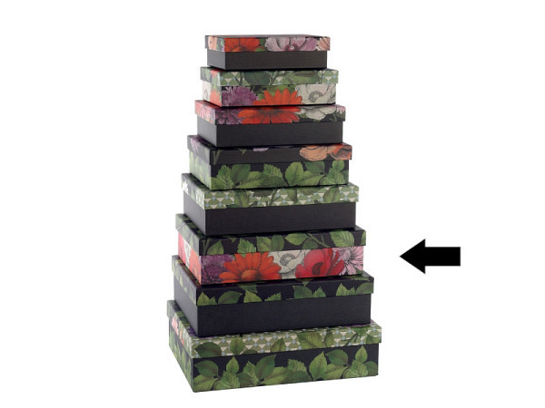 Geschenkschachtel Artebene Blütenmix Floral, Grösse 6: 28x19,5x7,5cm