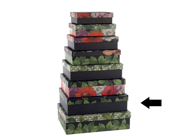 Geschenkschachtel Artebene Blütenmix Floral, Grösse 7: 30x21,5x8cm