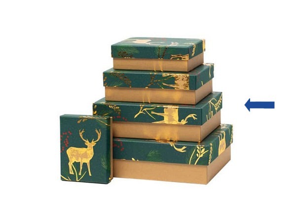 Geschenkschachtel Braun Company mini Würfel, 8x8x7,5cm