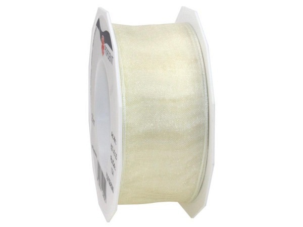 Geschenkband Präsent Organza 40mmx25m crème
