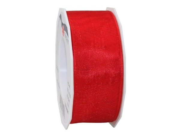 Geschenkband Präsent Organza 40mmx25m rot