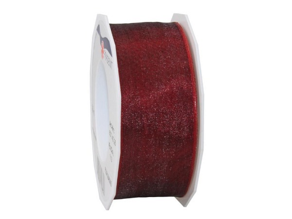 Geschenkband Präsent Organza 40mmx25m bordeaux