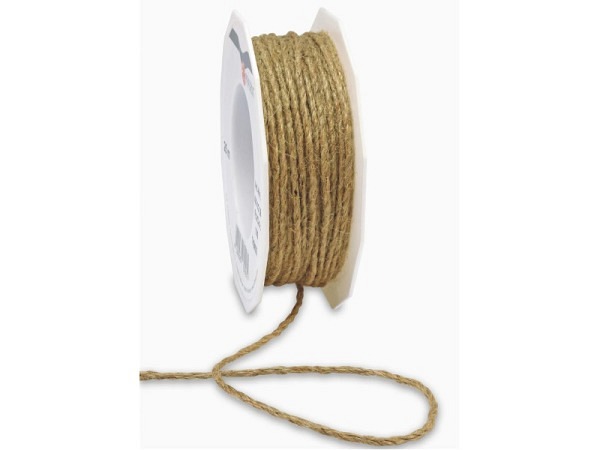 Geschenkband Präsent Jute Kordel 2mmx25m natur