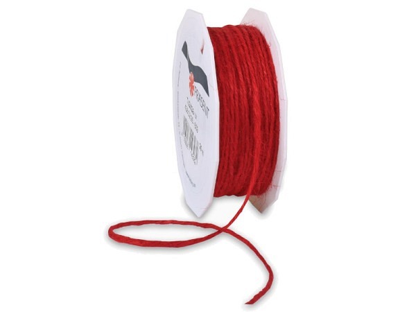 Geschenkband Präsent Jute Kordel 2mmx25m rot