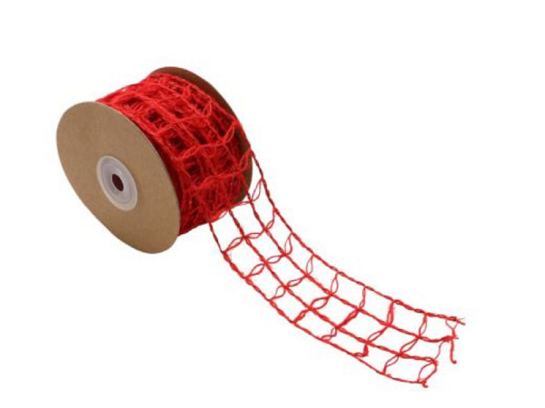 Geschenkband Glorex Juteband rot 50mmx5m