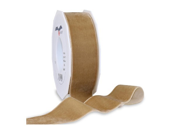 Geschenkband Präsent Samt 40mmx10m ocker