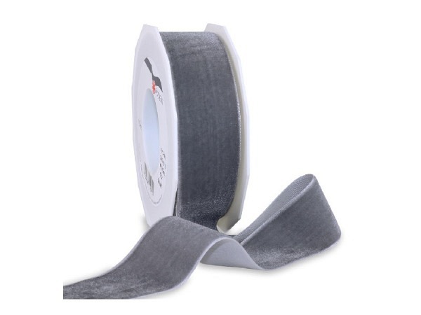 Geschenkband Präsent Samt 40mmx10m grau