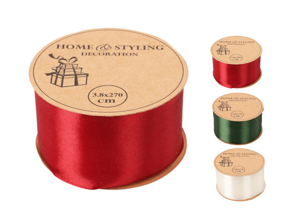 Geschenkband 3,8x270cm assortiert