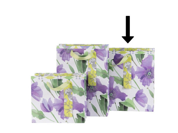 Geschenksack Artebene Mohnblüte 30x22x11cm