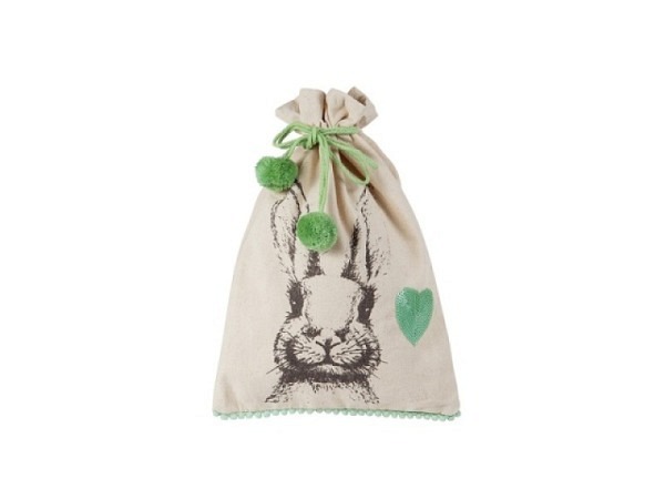 Geschenksack Artebene Stoffsack, Hase grün