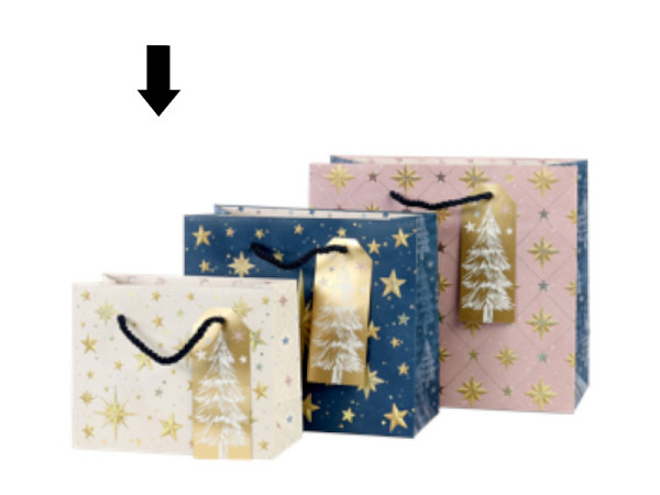 Geschenksack Artebene Sterne, 7x12x15cm