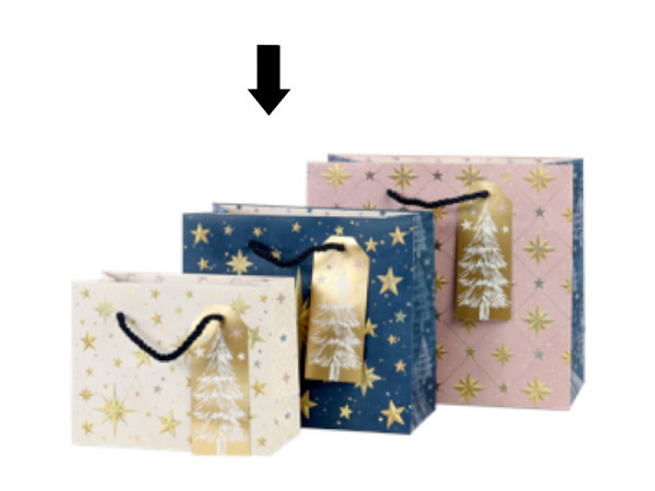 Geschenksack Artebene Sterne, 8x16x18cm