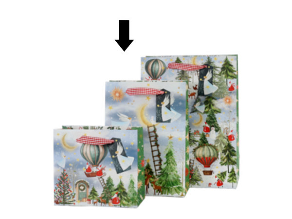 Geschenksack Artebene Santas Winterwelt, 8x18x25cm