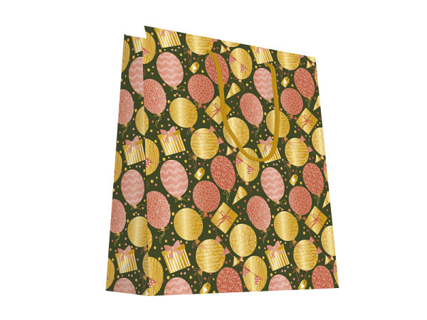 Geschenktasche Beamount Kraftpapier Luftballons 32x14x40cm
