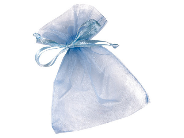 Geschenksack Organza 10x13cm Hellblau