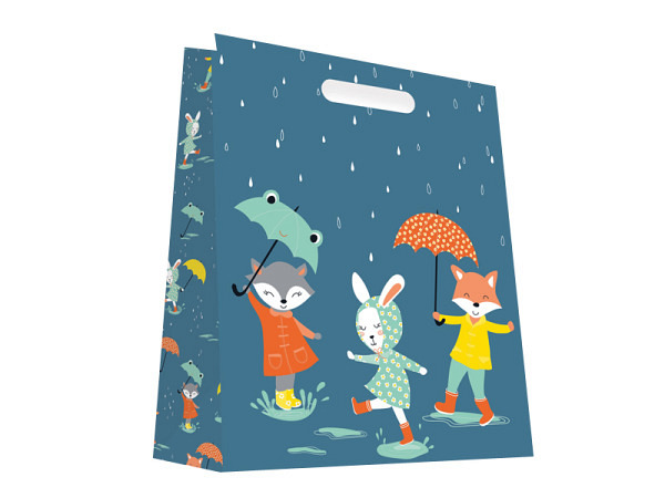 Geschenksack Beamount Kraftpapier Regenschirm 26x13x32cm