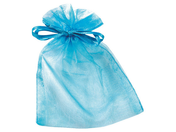 Geschenksack Organza 10x13cm Türkis