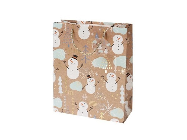Geschenksack Rössler Schneemänner 26x32x12cm