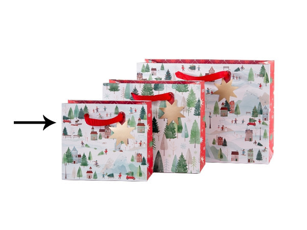 Geschenksack Artebene Winterlandschaft