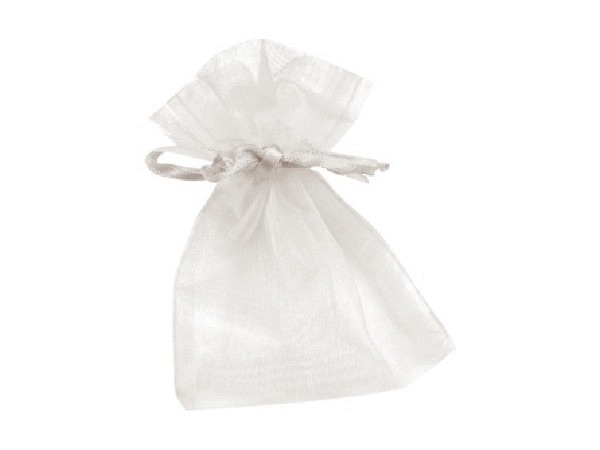 Geschenksack Organza 10x13cm Weiss