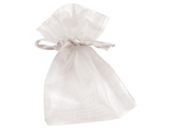 Geschenksack Organza 8x10cm Weiss