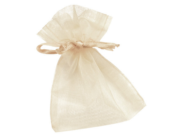 Geschenksack Organza 8x10cm Créme