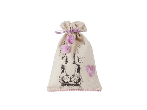 Geschenksack Artebene Stoffsack, Hase rosa