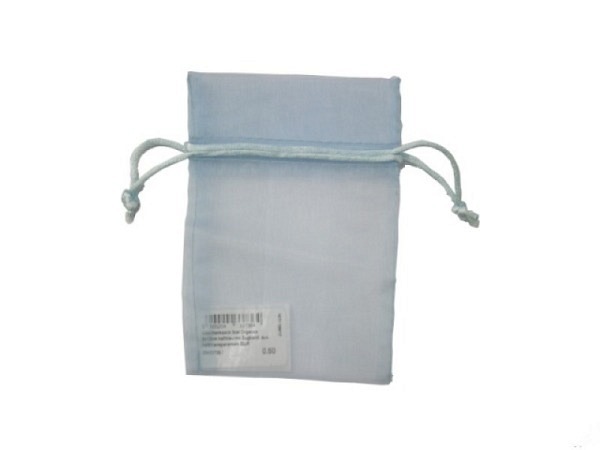 Geschenksack Star Organza 12x17cm hellblau