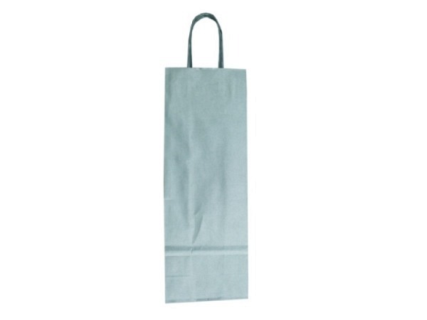 Flaschentasche Kraftpapier silber