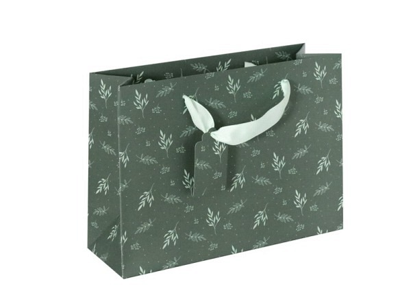Geschenksack Artoz Pure Shopper M dunkelgrün, 27x20x11cm
