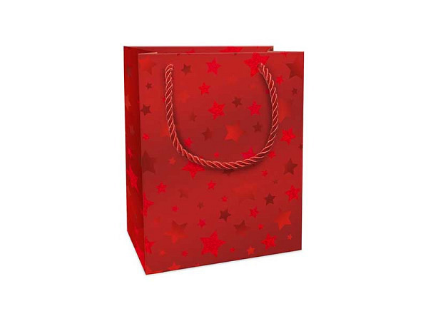Geschenksack Braun&Company Shimmering Stars rot