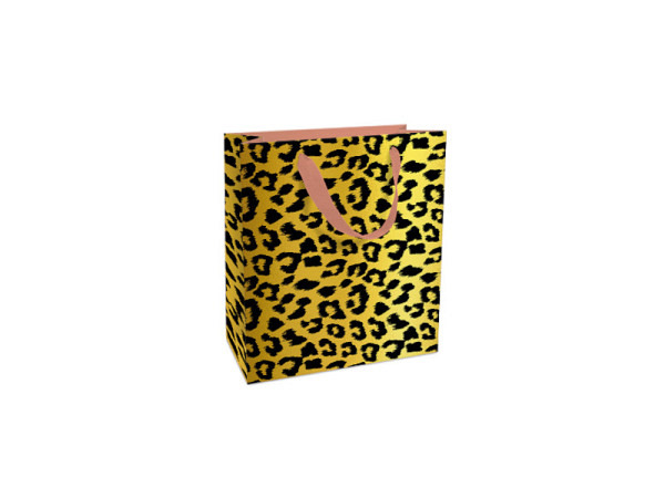Geschenksack Braun&Company Go Wild Leo gold 17x17x8cm