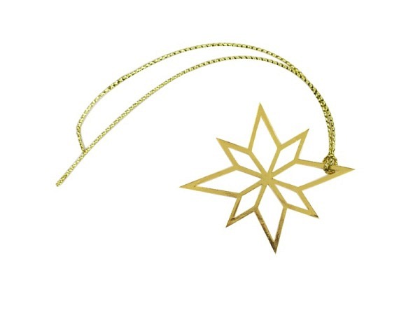 Geschenksanhänger Artoz Stern Metall 3er Set, Stern aus Metall, mit goldigem Garn zum Befestigen