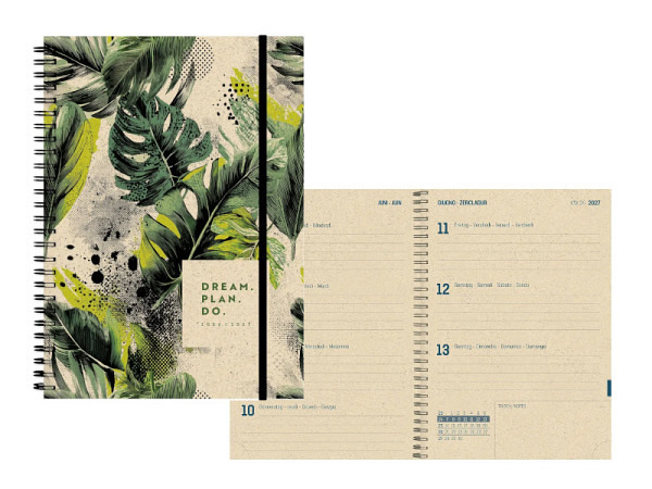 Agenda Simplex Sommer Graspapier Weekly A5 Jungle