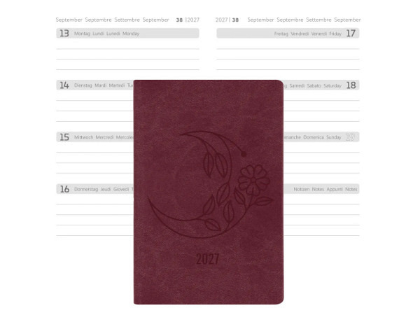 Agenda Simplex Ladytimer Pocket 7,5x11,2cm bordeaux