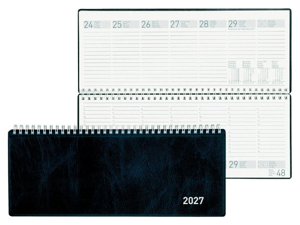 Tischkalender Biella Seplana Kunststoffeinband blau
