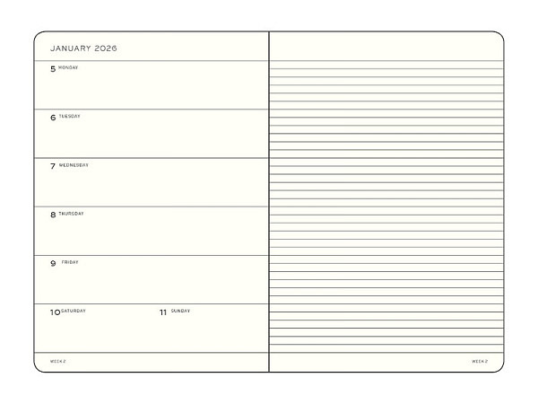 Agenda Leuchtturm Sommer Medium 7 Tage auf 1 Sei..