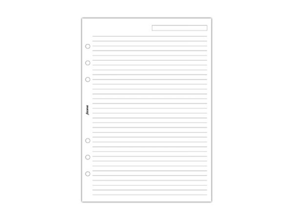 Einlage Filofax A5 Size Notizpapier liniert weiss 25 Blatt