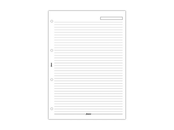 Einlage Filofax A4 Size Notizpapier liniert weiss 20 Blatt