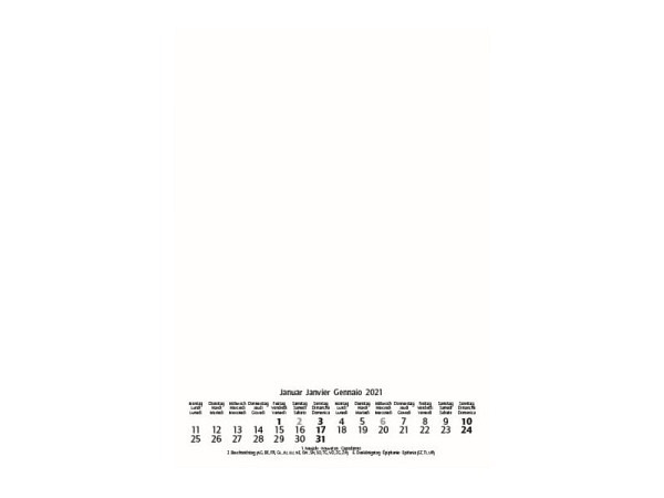 Bastelkalender Korsch weiss 15x21cm