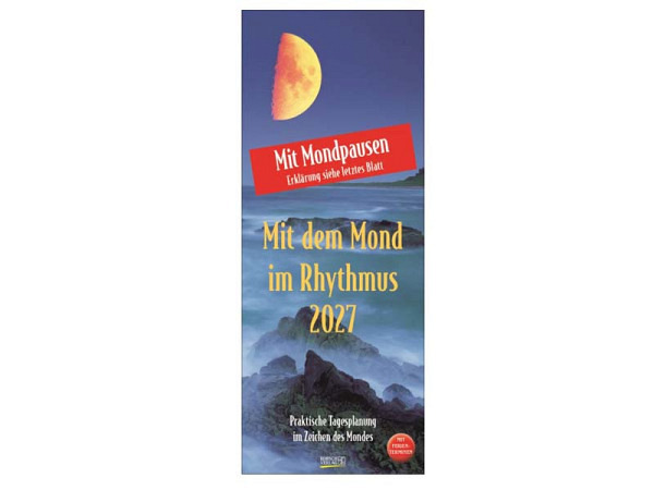 Kalender Mit dem Mond im Rhythmus Mondplaner 19x48cm