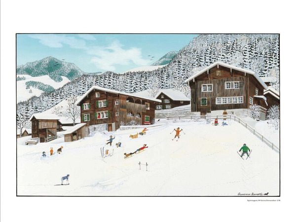 Kalender Gemalte Bauernhäuser 42x42cm