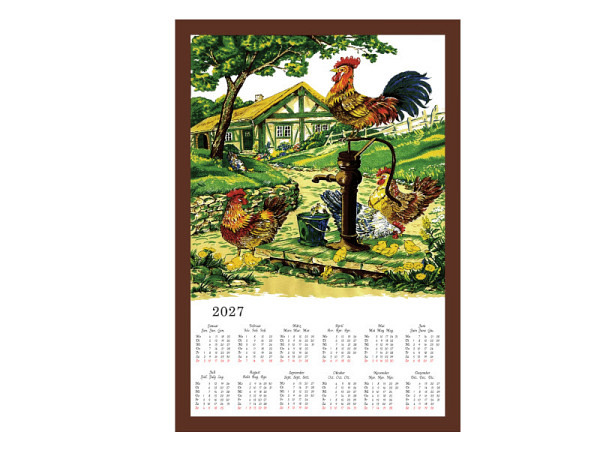 Stoffkalender Hühner 45x65cm