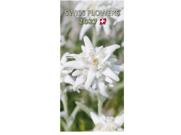 Kalender Swiss Flowers 10,5x21cm