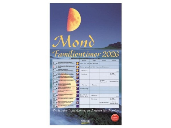 Familienplaner Korsch Mond 27x48cm