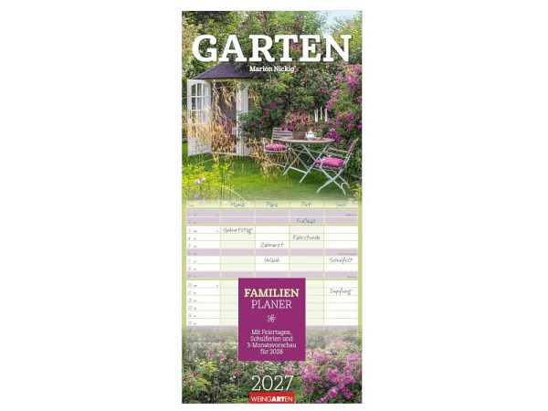 Familienplaner Gartenplaner 22x48cm