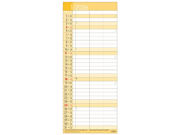 Familienplaner Korsch Timer for 2 Safran 19x47cm