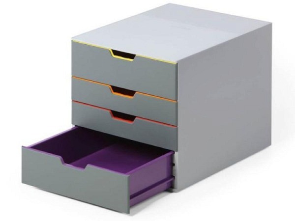 Büroset Durable Varicolor mit 4 geschlossenen Schubladen